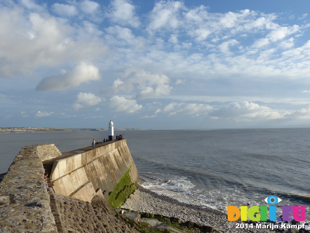 FZ009879 Jenni on Porthcawl harbour wall